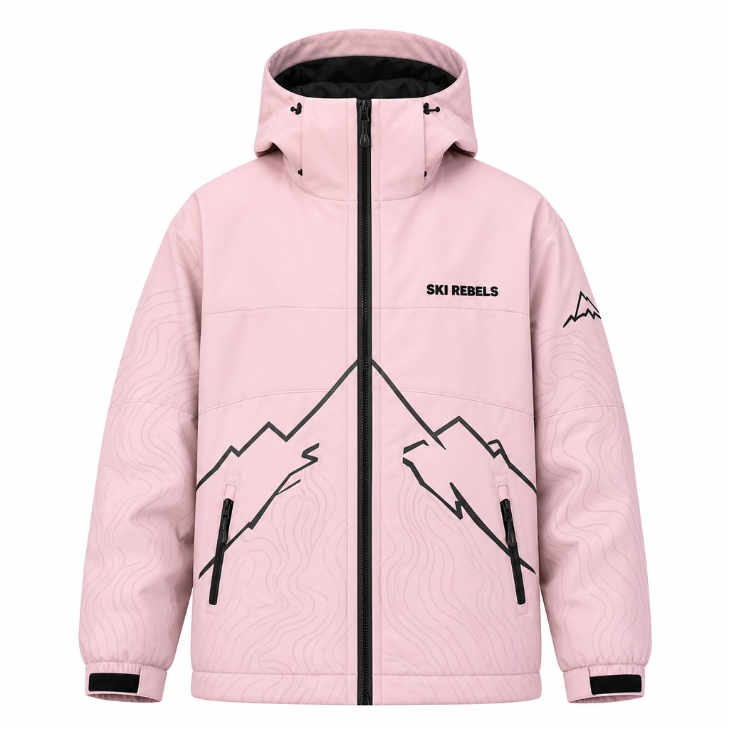 Full-Zip Shell in Light Pink